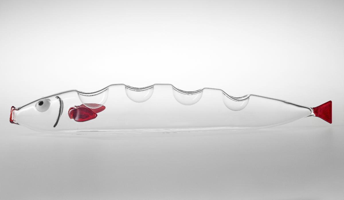 Salmon center piece - Centre de table porte bougies